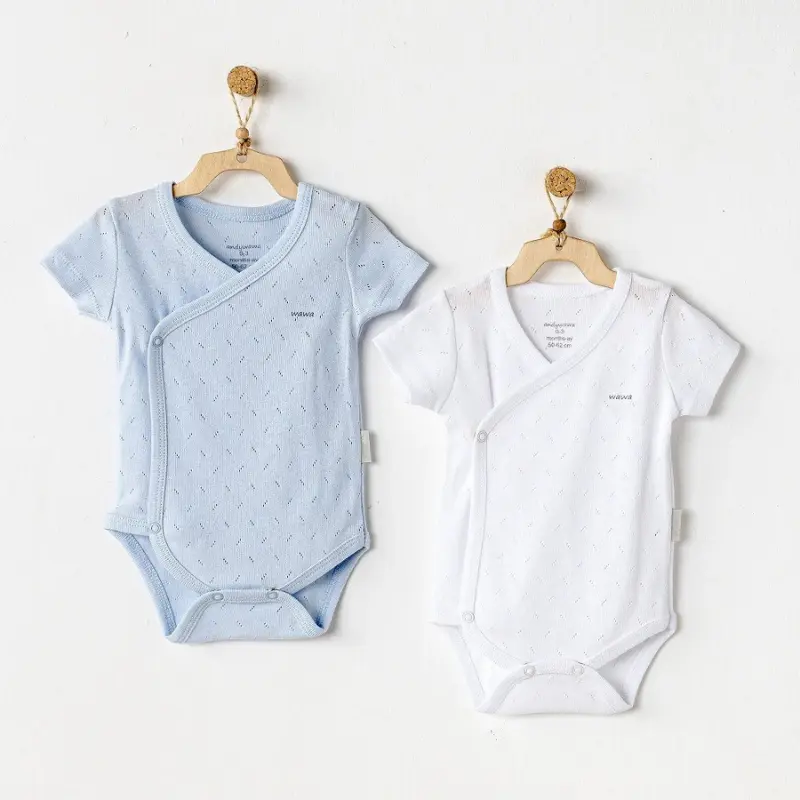 xx Ensemble 2 pièces body à manches courtes pour bébé Andywawa, bleu