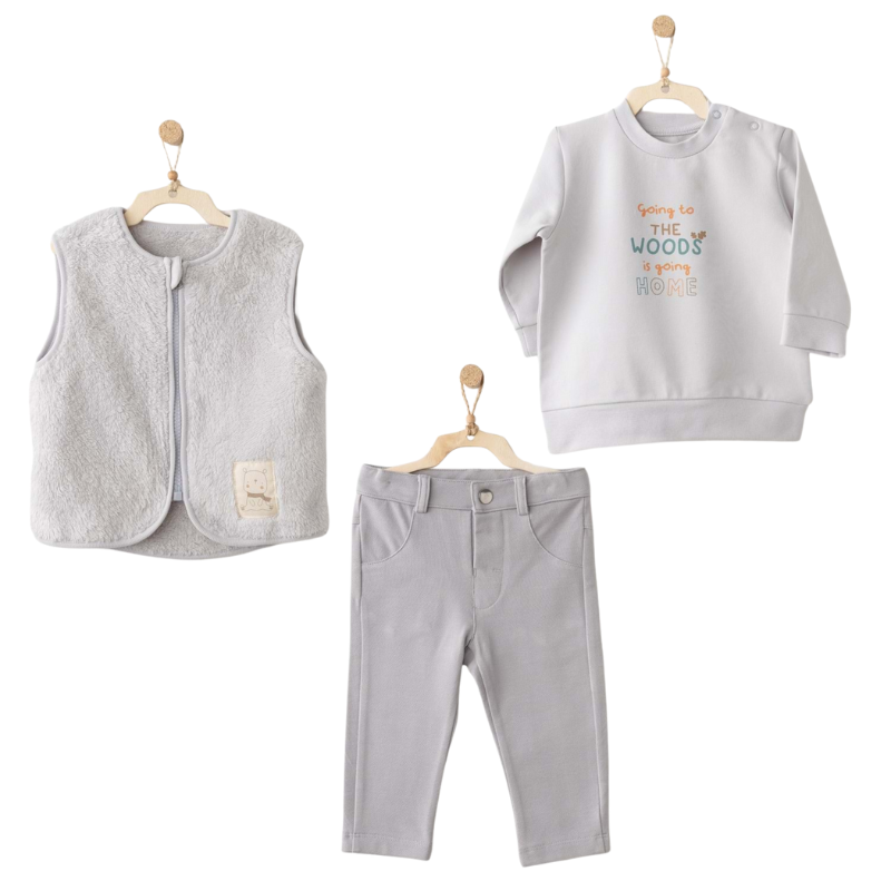 xx Ensemble 3 pièces Andywawa AC26111 Hello Autumn Gris