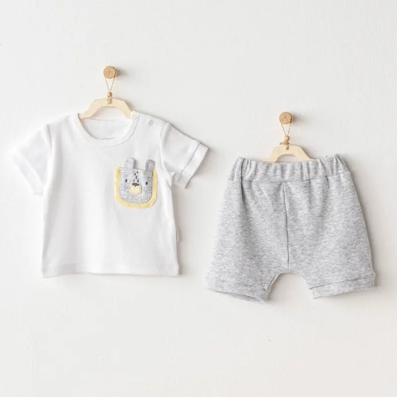xx Ensemble bébé 2 pièces Andywawa – modèle AC25812 Little King Gris