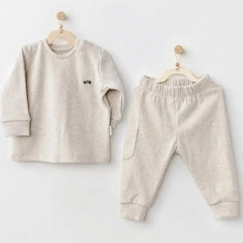 xx Ensemble bébé basique 2 pièces Andy Wawa Ac25205 beige