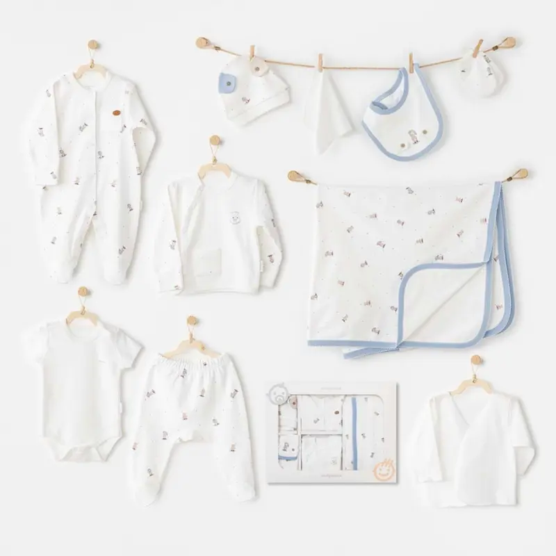xx Ensemble de 10 pièces Andywawa Rainbow Baby pour la sortie de l'hôpital AC26071 Écru