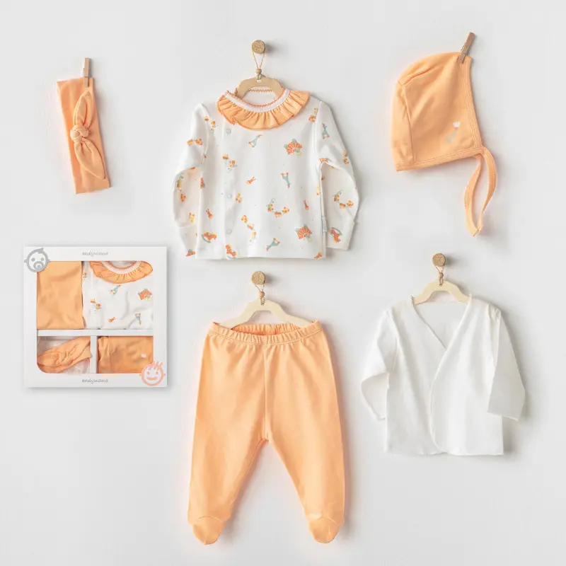 Ensemble de 5 lingettes pour nouveau-né - Andywawa