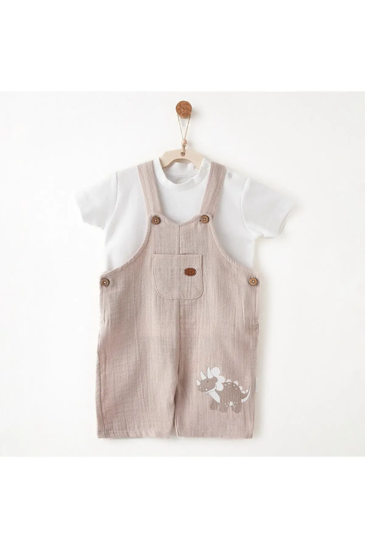 Ensemble salopette bébé Andy Wawa  en mousseline