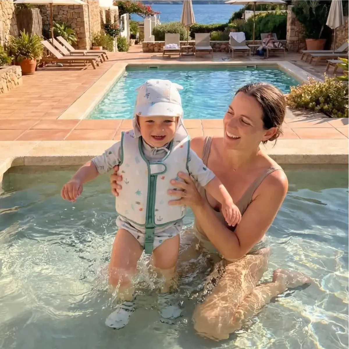 Gilet de natation bébé anti-UV UPF 50+ Bimbidreams Vert