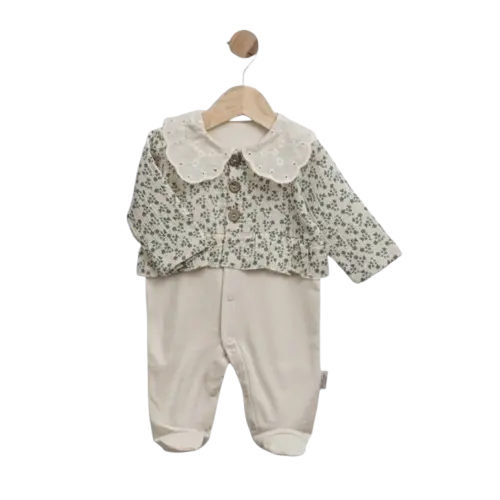Grenouillère à motifs floraux pour bébé fille 0-6 mois - BM2310