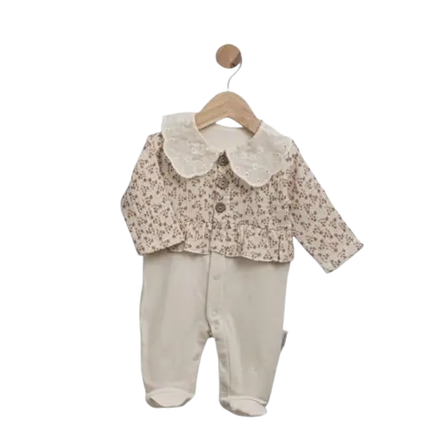 Grenouillère à motifs floraux pour bébé fille 0-6 mois - BM2310
