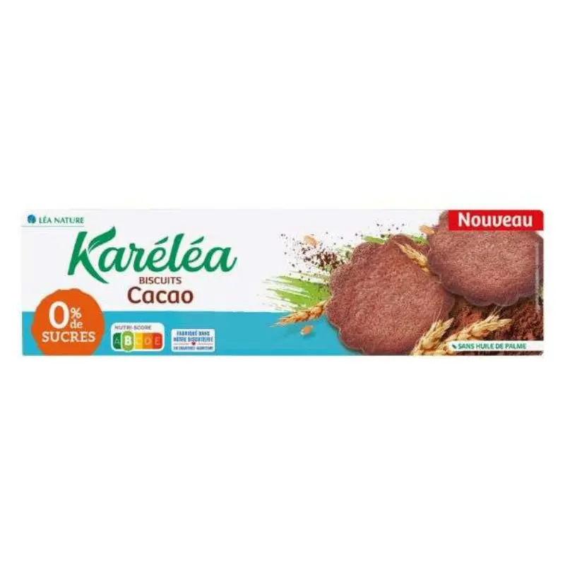 xx Karéléa Biscuits Cacao Sans Sucre - 132g
