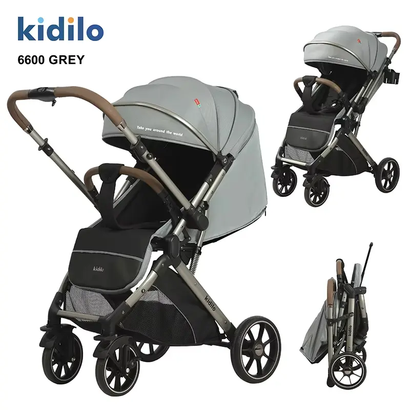 Kidilo 6600 Poussette Bébé Gris