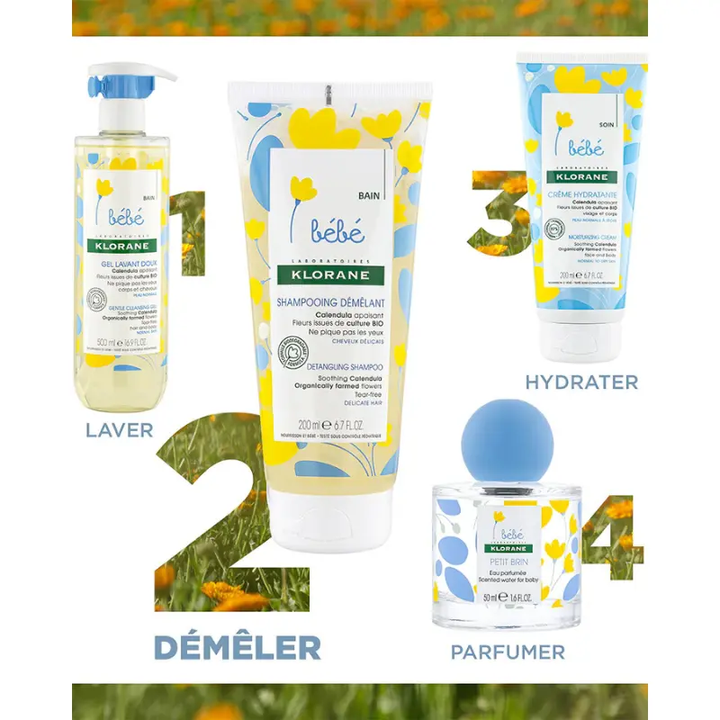 Klorane Bébé Shampooing démêlant au Calendula apaisant - 200ml