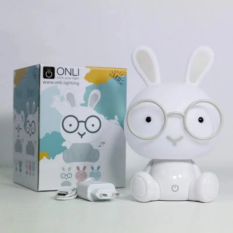 Lampe Bunny de table LED intégrée pour enfant Blanc – Onli
