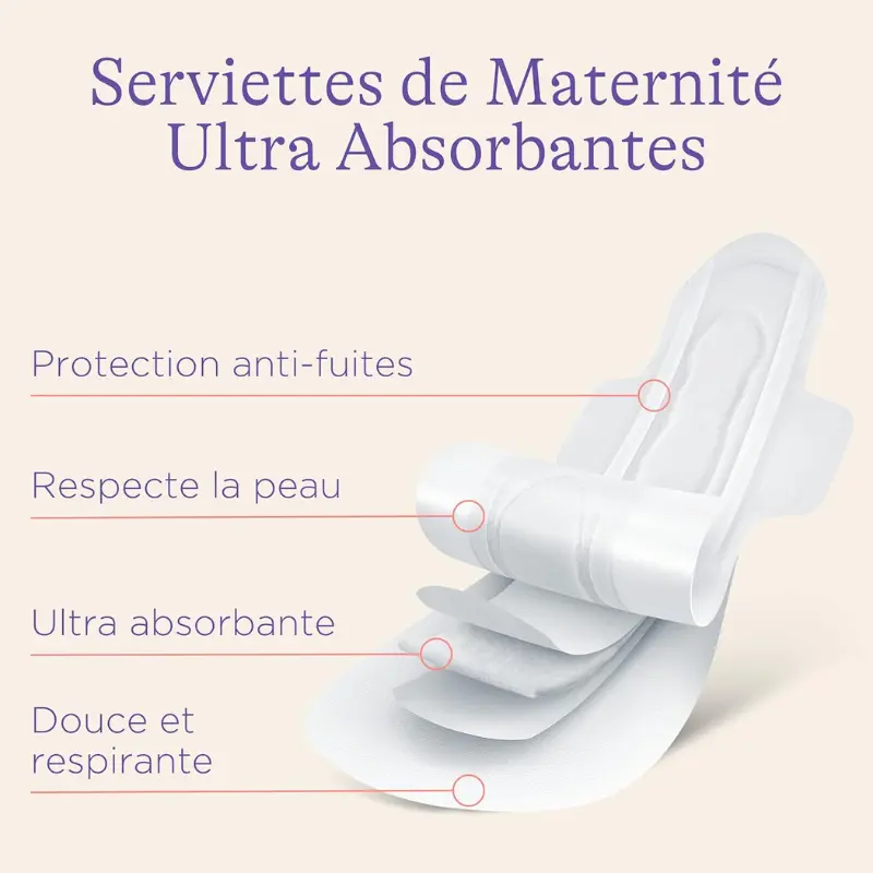Lansinoh Serviettes maternité Extra absorbantes Dès l'accouchement 0-2