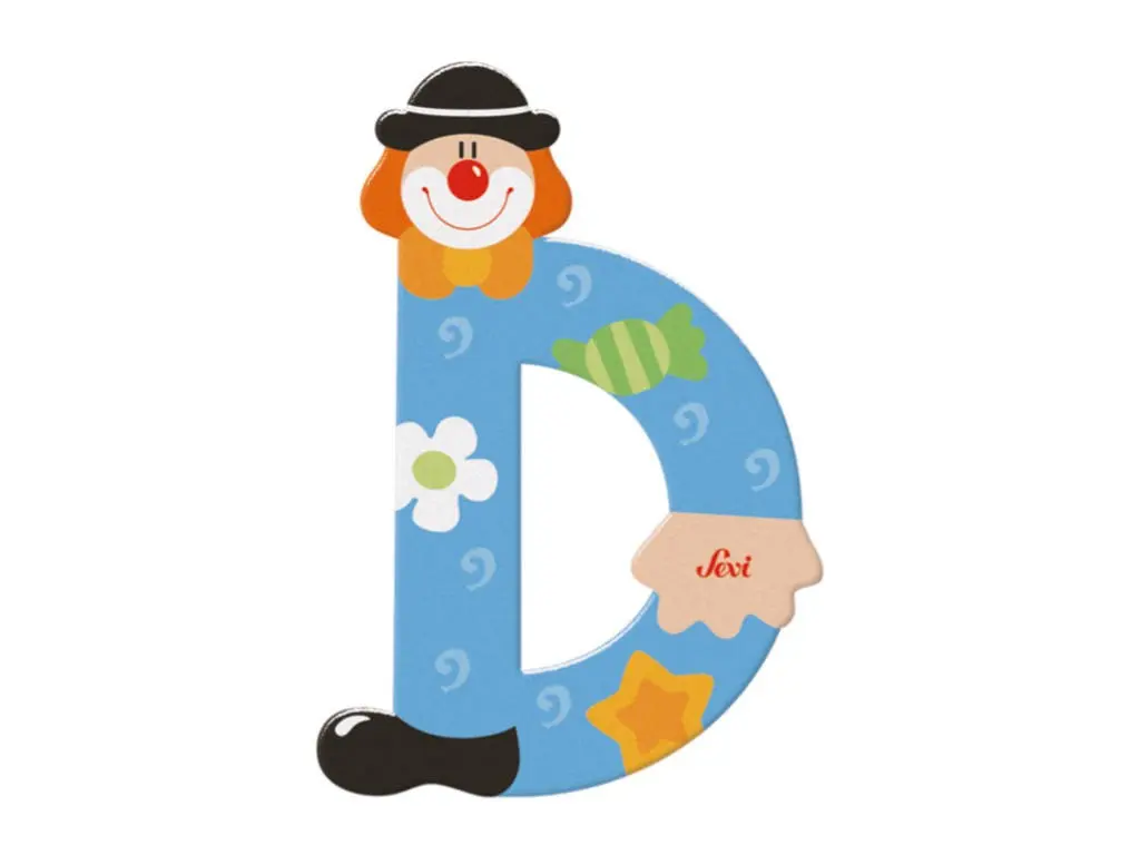 xx Lettre en Bois Clown D Sevi