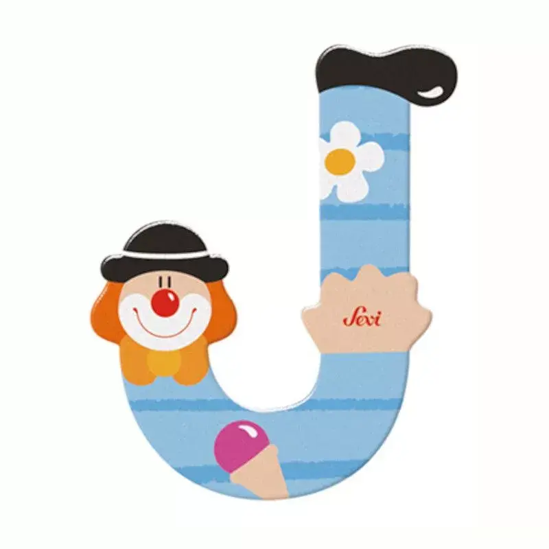 xx Lettre en Bois Clown J Sevi