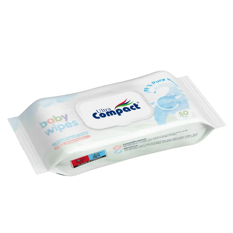 xx Lingettes pour bébé Ultra Compact EAU PURE 50 unités