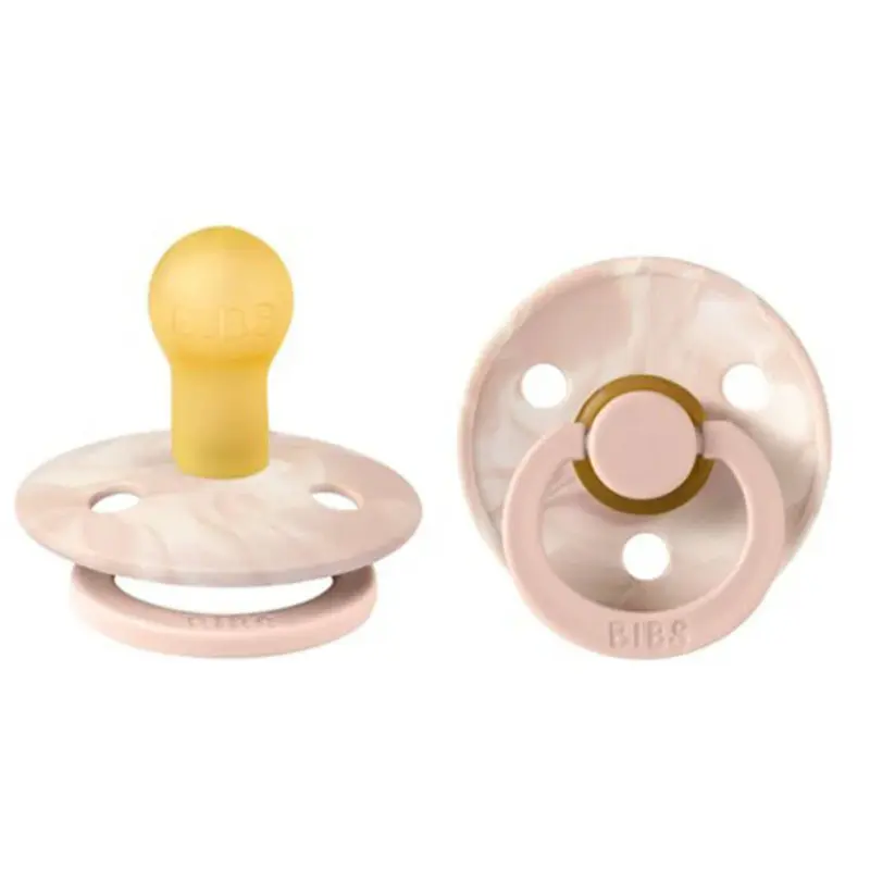 xx Lot de 2 Sucettes Bibs – Blush -Ivoire