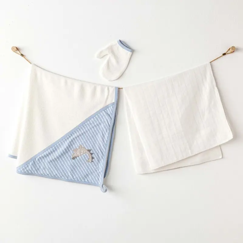 xx Lot de 3 serviettes en mousseline pour bébé – Dinosaures