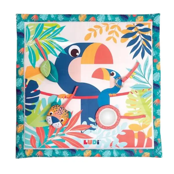 Ludi Tapis d'éveil Multiolore 80x80 cm