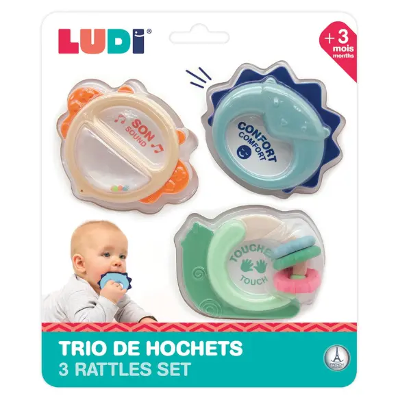 Ludi Trio de hochets Multicolore