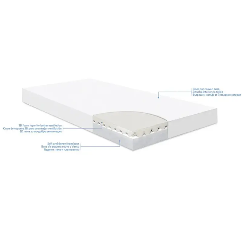 Matelas NightDream Bambou 60x120x10cm – Kikkaboo