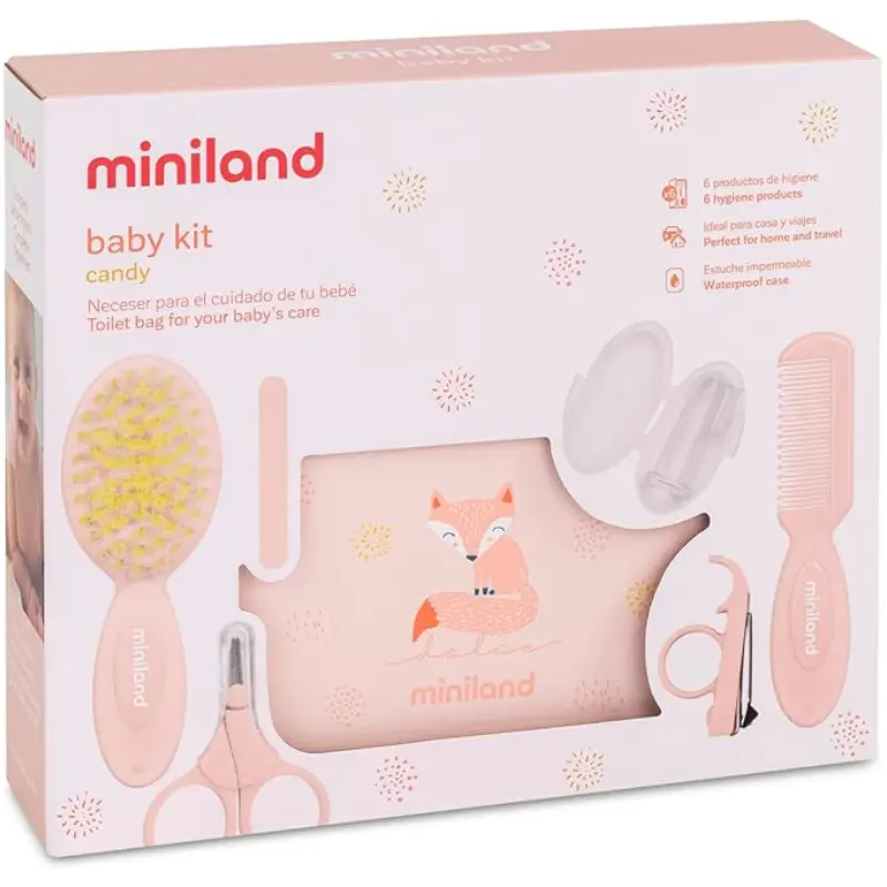 Miniland Baby Kit Candy. Trousse de toilette avec articles de soins pour bébés.