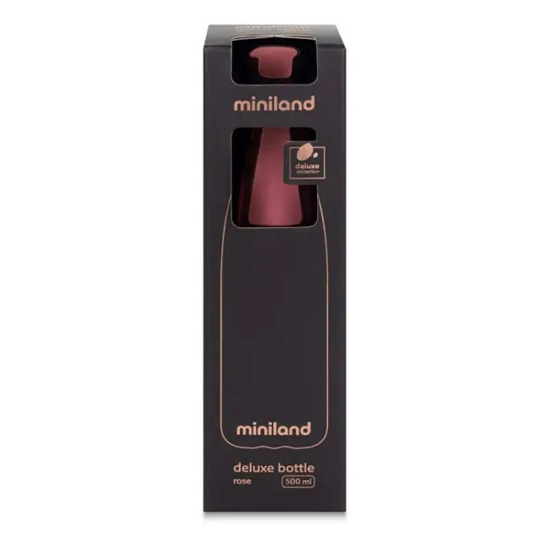 Miniland Bouteille thermos 500ml deluxe rose avec effet chrome
