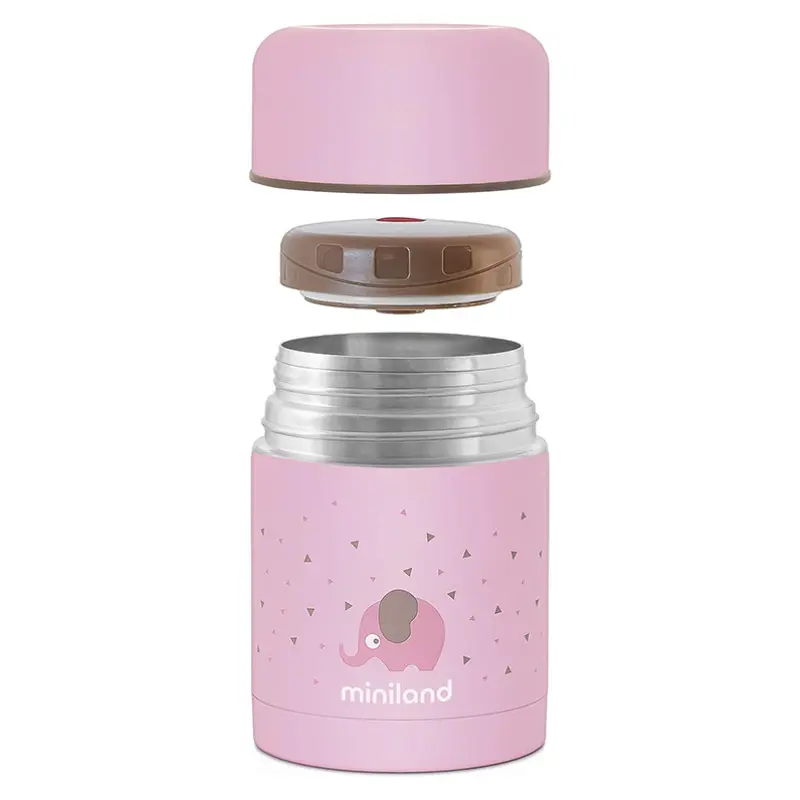 Miniland Thermos 600ml pour aliments solides rose