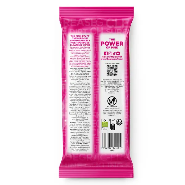 Miracle Lingettes nettoyantes multi-usages biodégradables The Pink Stuff