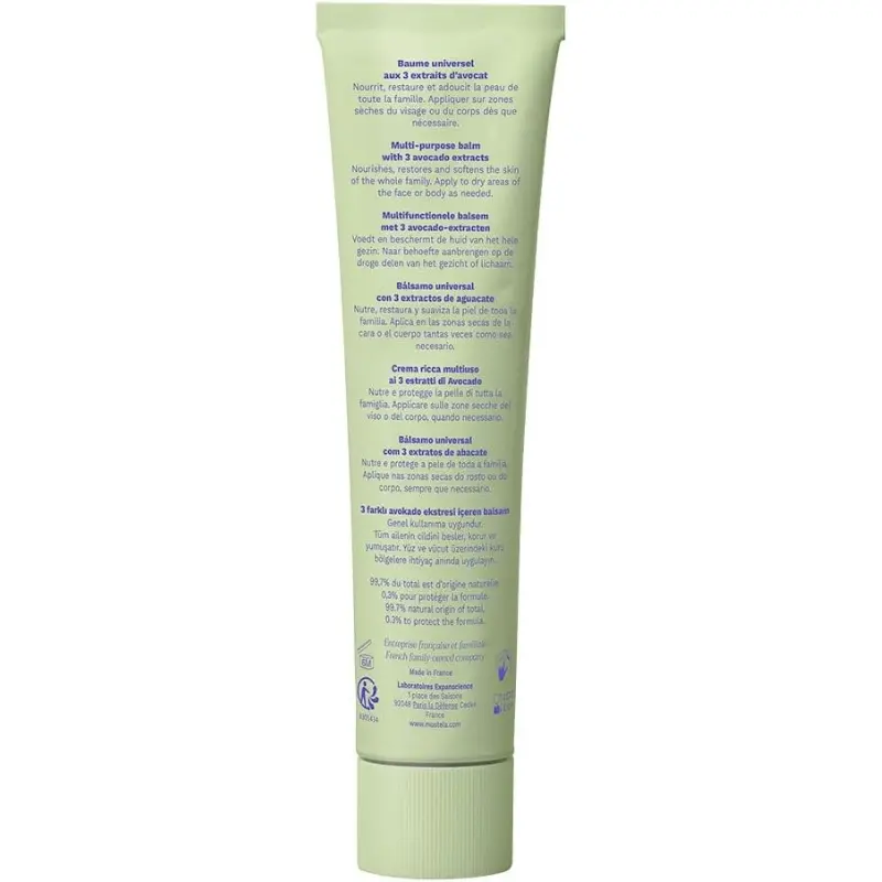 Mustela Crème Riche Multi-usages aux 3 Extraits d'Avocat, Corps, Bébé et Famille 75ML