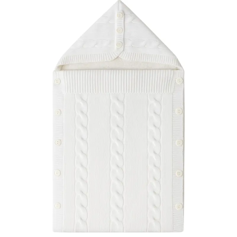 Nid d’ange bébé en laine naturelle – Blanc