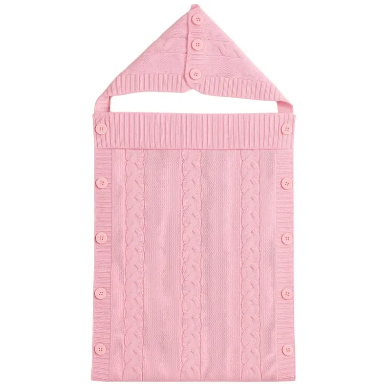 xx Nid d’ange bébé en laine naturelle – Rose