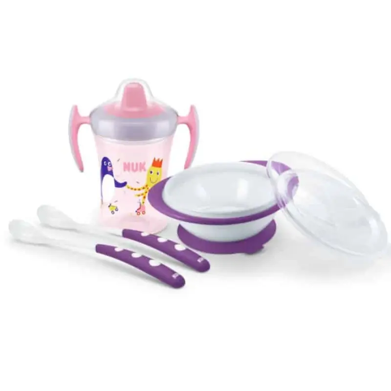 xx NUK Set Repas 4 pièces Rose Violet