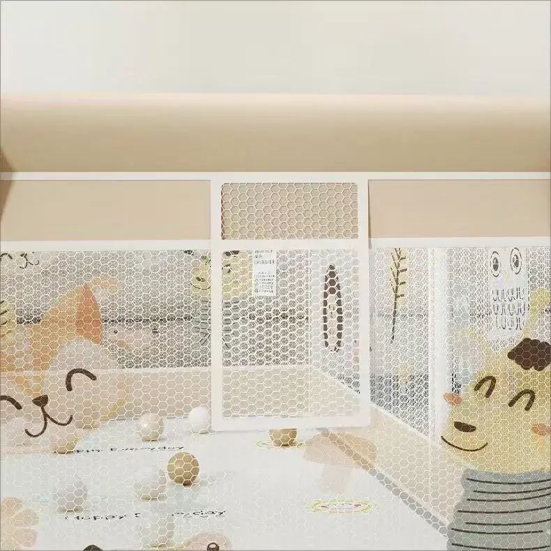 Parc de jeux bébé pliable 200cm x180 cm Beige