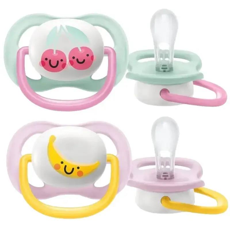 xx Philips Avent sucettes Ultra Air Happy 0-6 mois Banane-Cerise