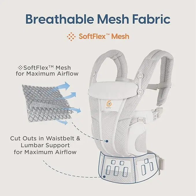 Porte-bébé Ergobaby Omni Breeze gris perle