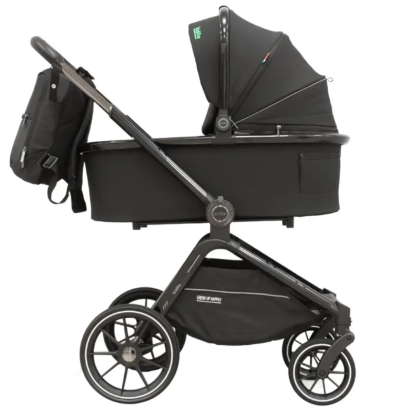 Poussette 3 en 1 Kidilo – Nacelle, Siège Auto et Confort Total dès la Naissance – Biege