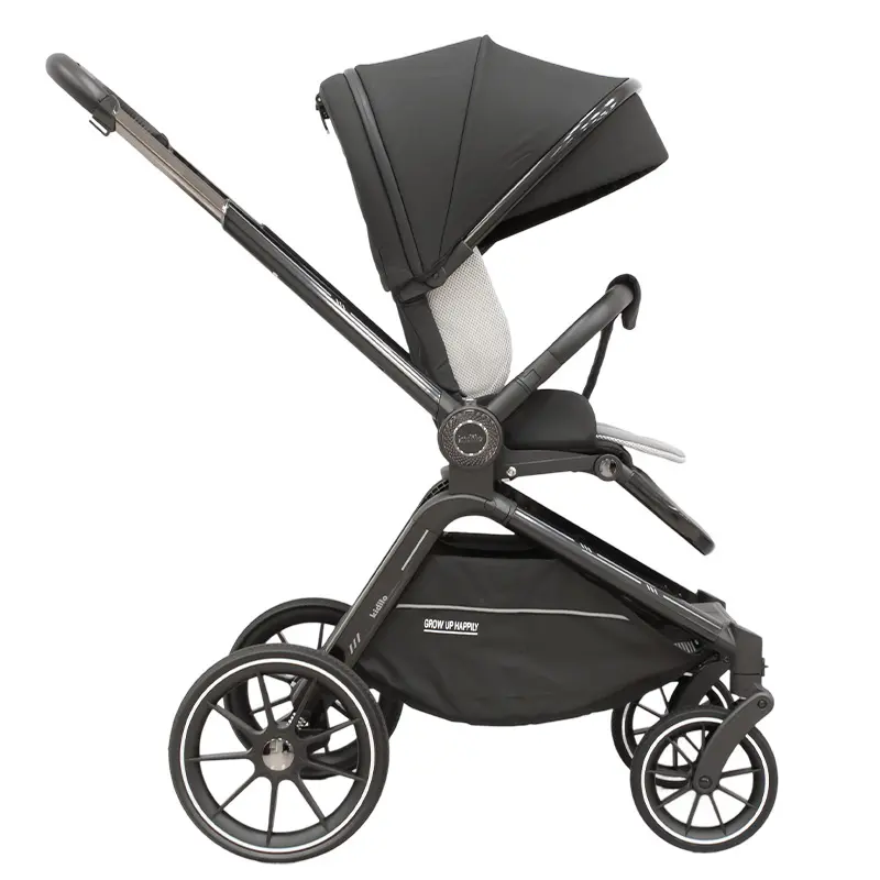 Poussette 3 en 1 Kidilo – Nacelle, Siège Auto et Confort Total dès la Naissance – Gris
