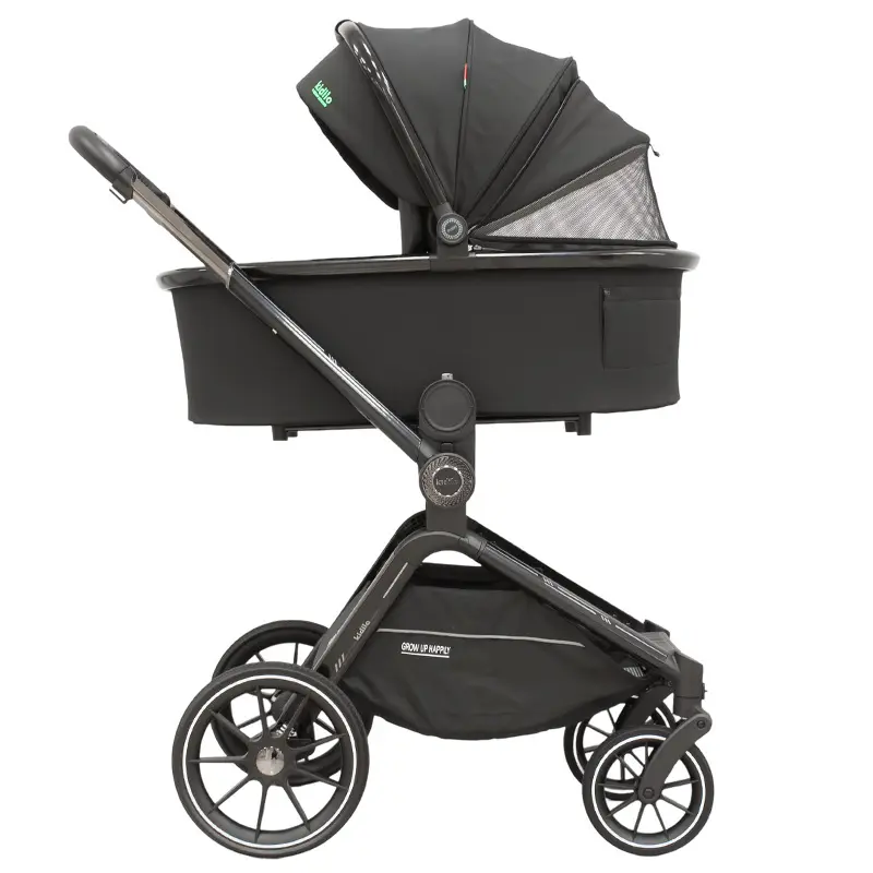 Poussette 3 en 1 Kidilo – Nacelle, Siège Auto et Confort Total dès la Naissance – Noir
