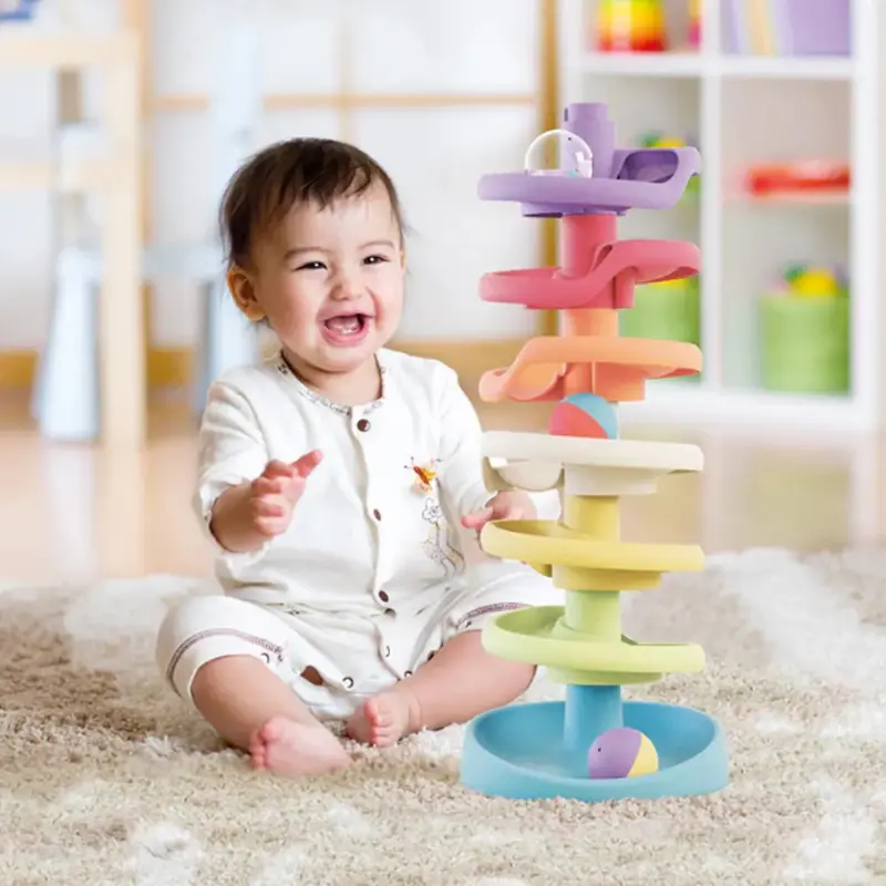 Quercetti Toboggan à Boules Spiral Tower Evo Bio – 12M+