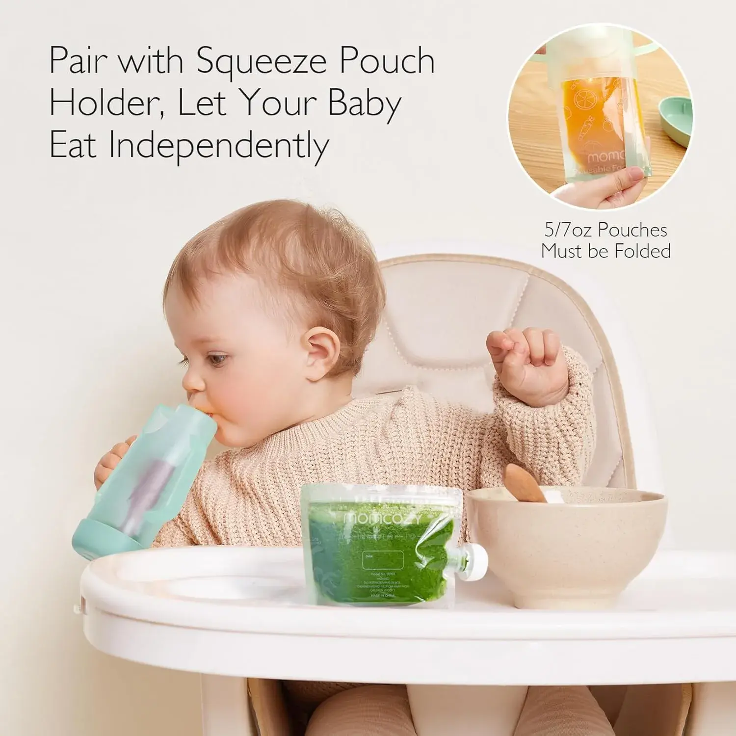 Sachets réutilisables pour aliments pour bébés Momcozy