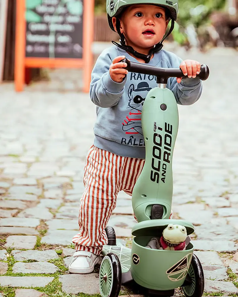 Trottinette Scoot And Ride 2 en 1 Highwaykick 1 Lifestyle - Lignes vertes