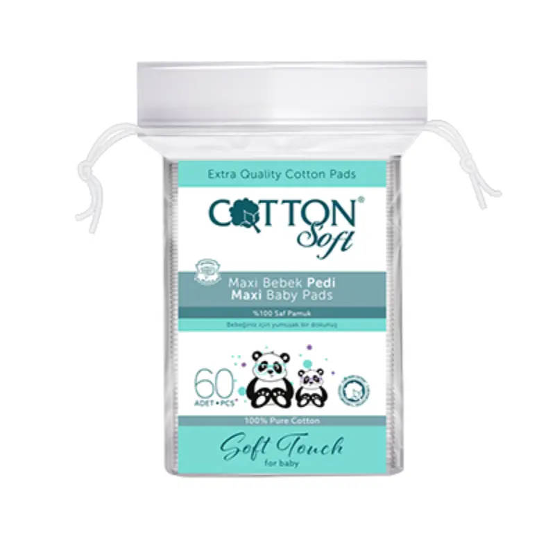 Serviettes hygiéniques Maxi en coton doux pour bébé - 60 pièces