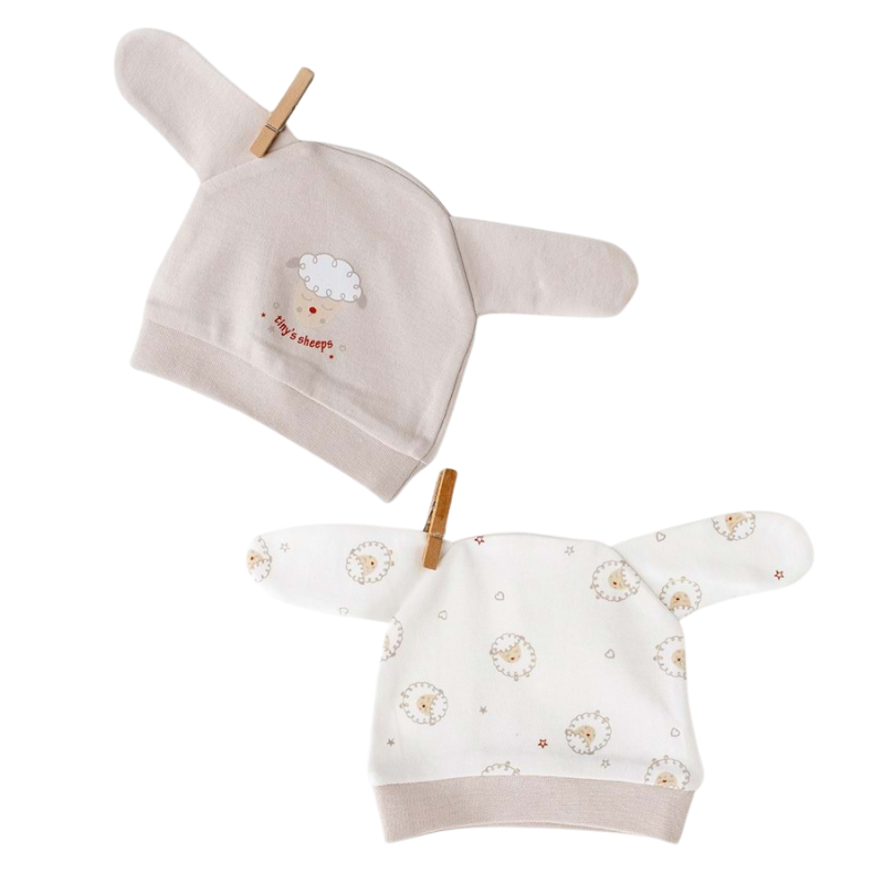 xx Set de deux bonnets pour bébé en laine - Andywawa