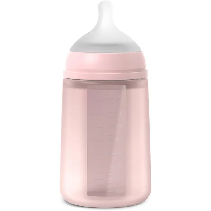 Suavinex Biberon Silicone 240 ml Rose – Débit Moyen