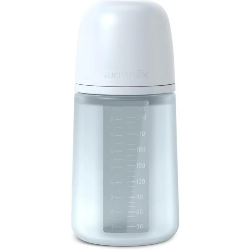 xx Suavinex Biberon Silicone Colour Essence Bleu Débit moyen 240 ml