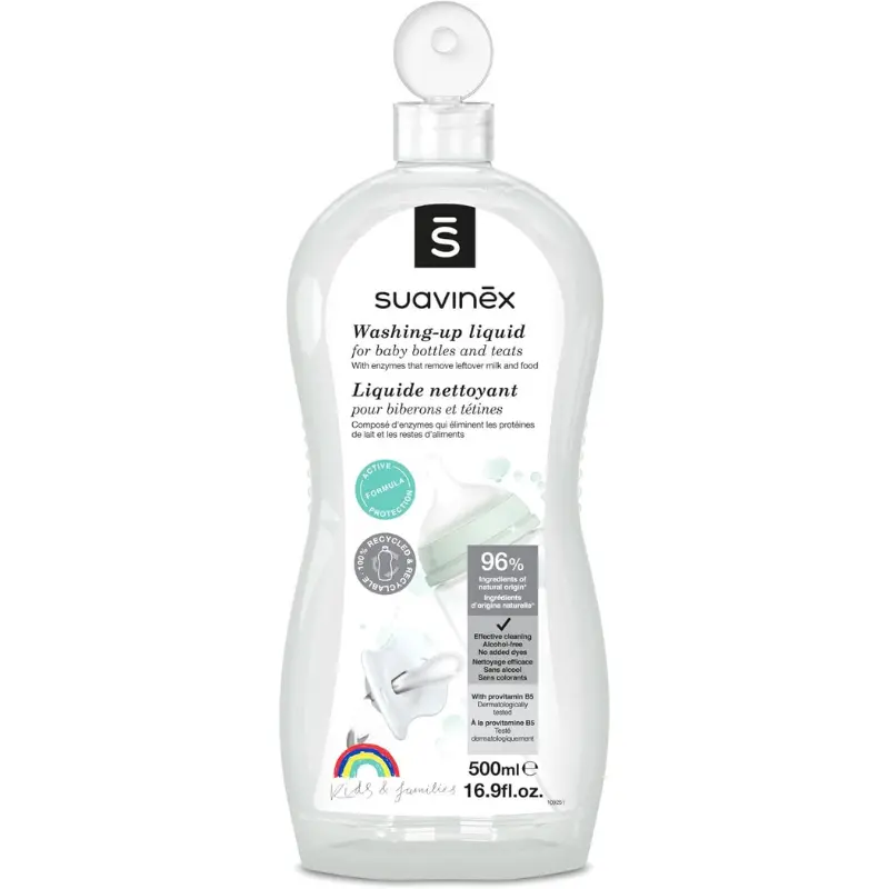 Suavinex, Liquide Vaisselle pour Biberons, Tétines et Accessoires 500ml