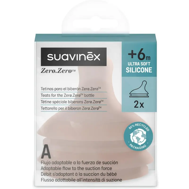 Suavinex, Sucette Zero-Zero, avec Tétine Symétrique SX Pro, 0 à 6 mois