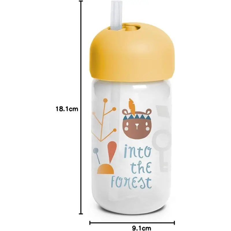 Suavinex Tasse avec paille 340ml - Forêt Jaune