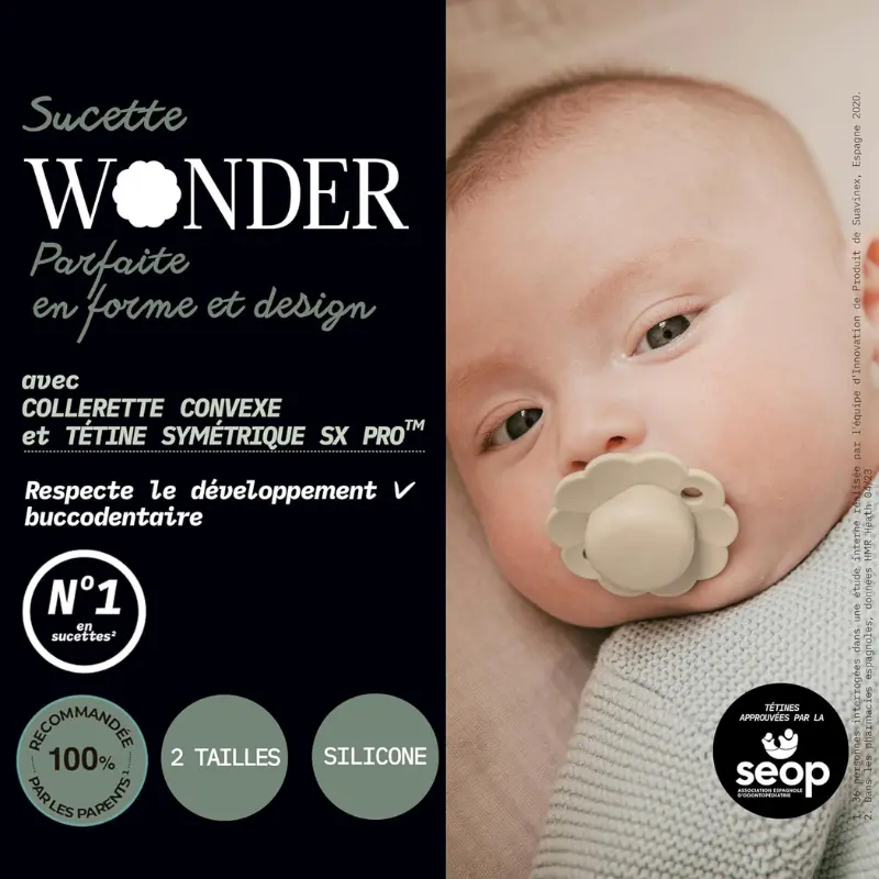 Suavinex Wonder SX Pro Suther  lot de 2 - Gray/Liège