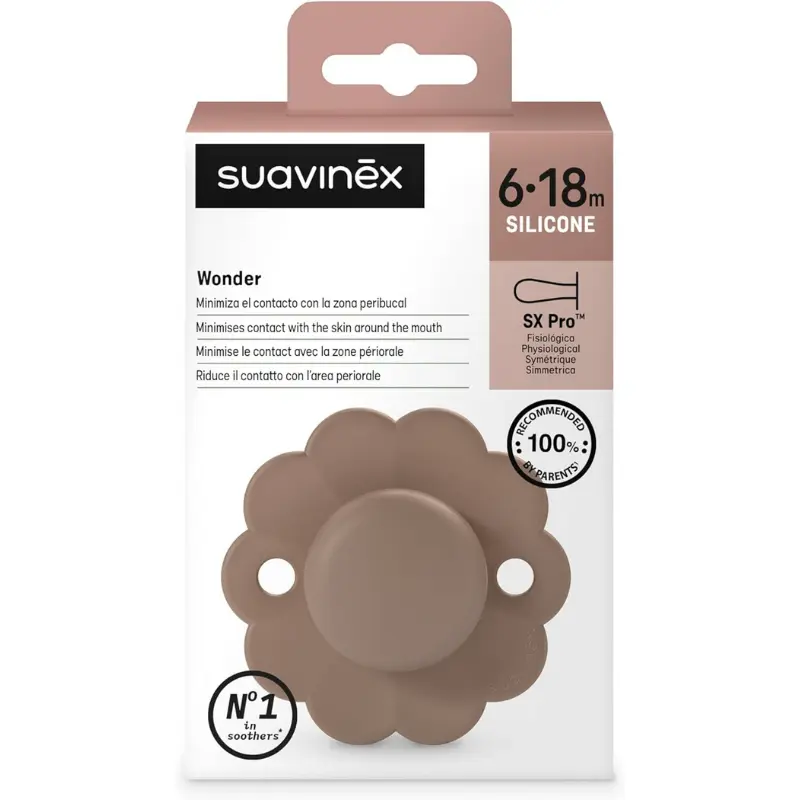 Sucette Wonder 6/18mois SUAVINEX Raw Umber