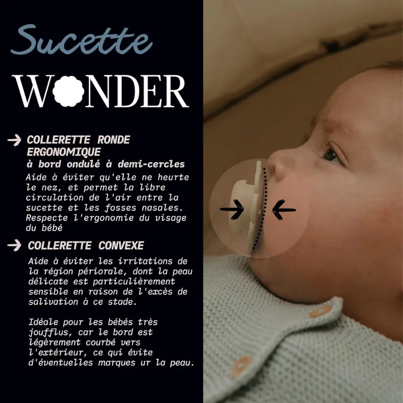 Sucette Wonder 6/18mois SUAVINEX Raw Umber